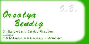 orsolya bendig business card